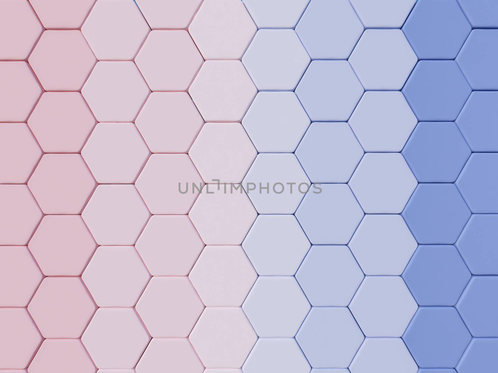 Serenity Blue and Rose Quartz  abstract 3d hexagon background