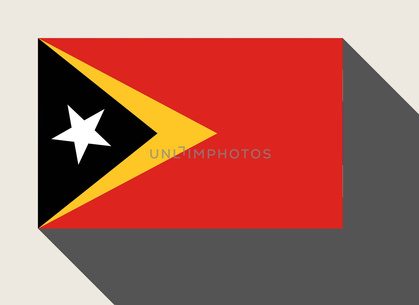East Timor flag in flat web design style.