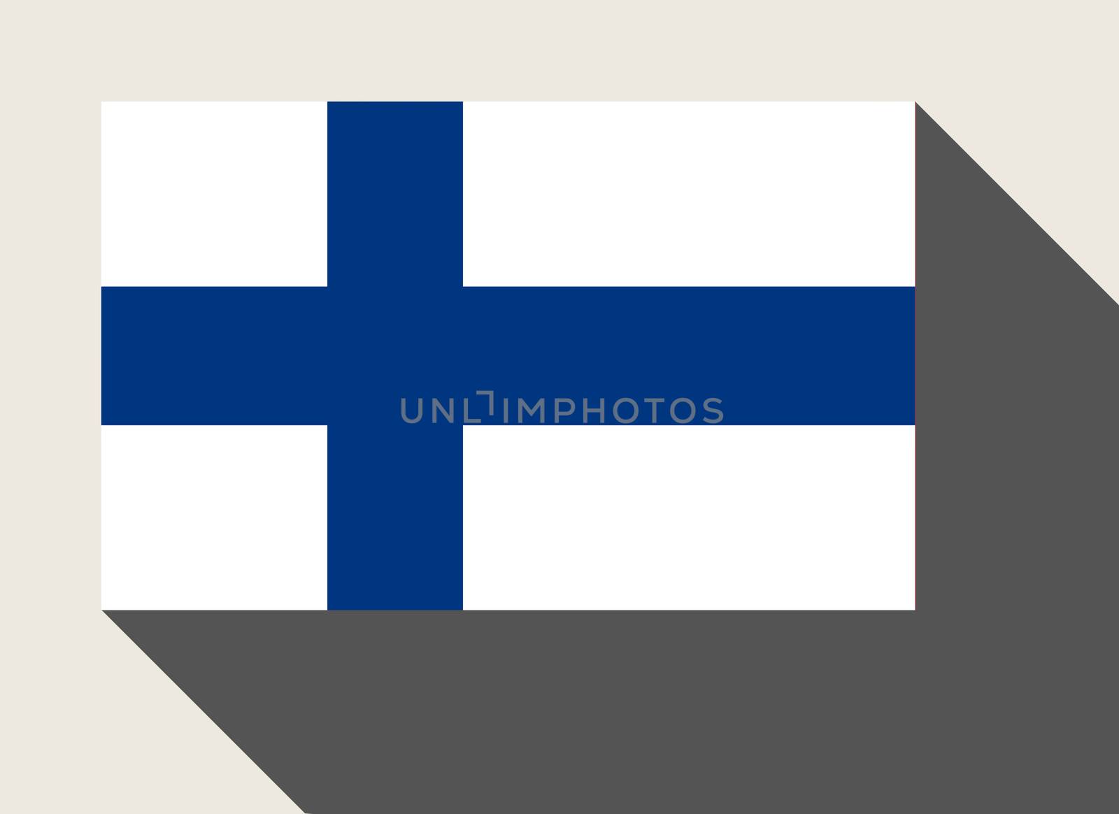 Finland flag in flat web design style.