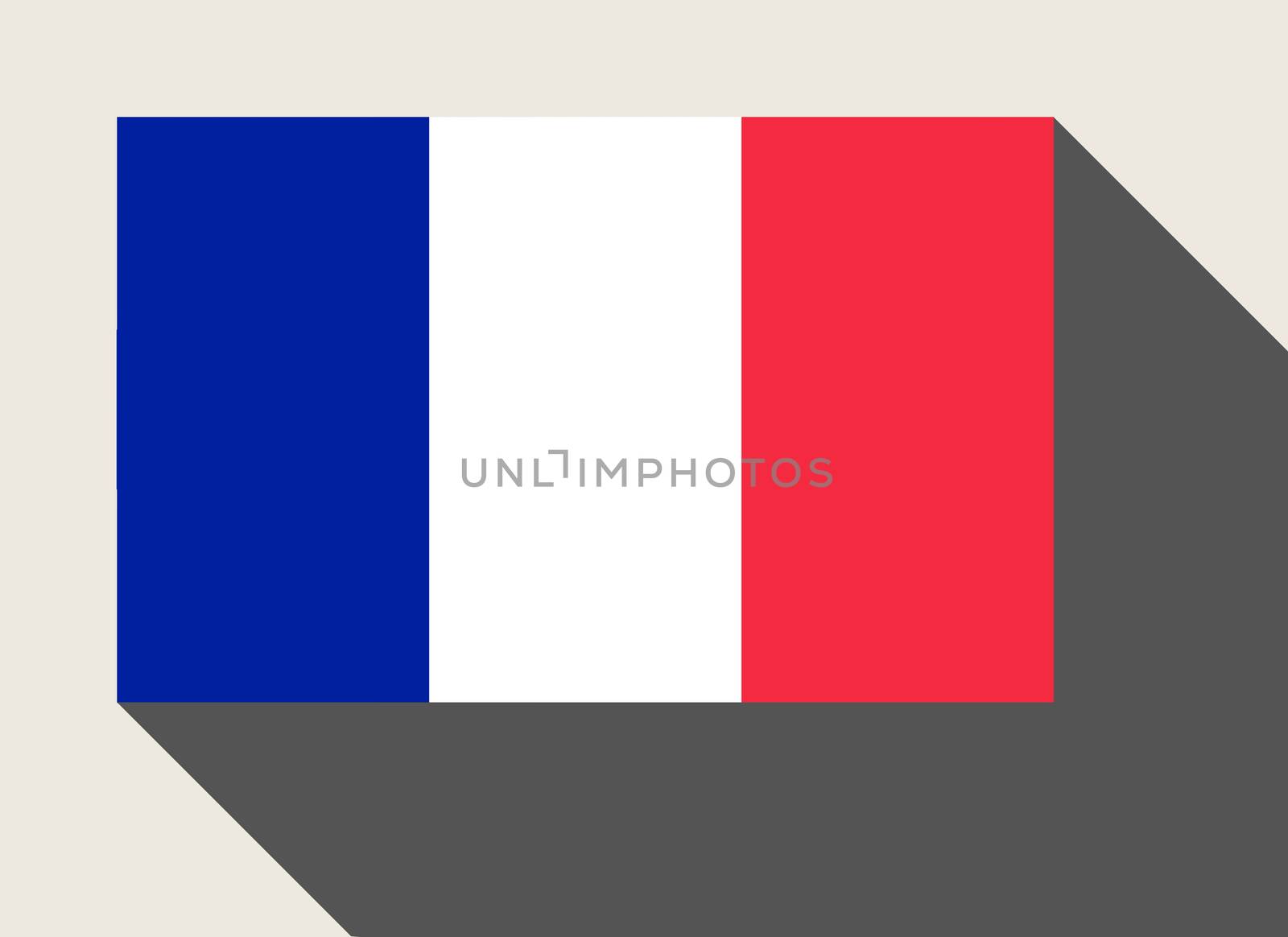 France flag in flat web design style.