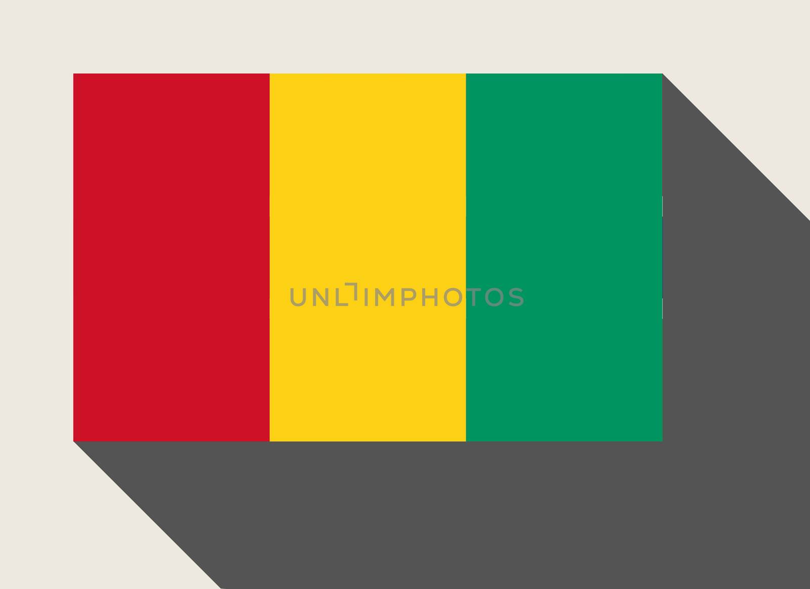 Guinea flag in flat web design style.