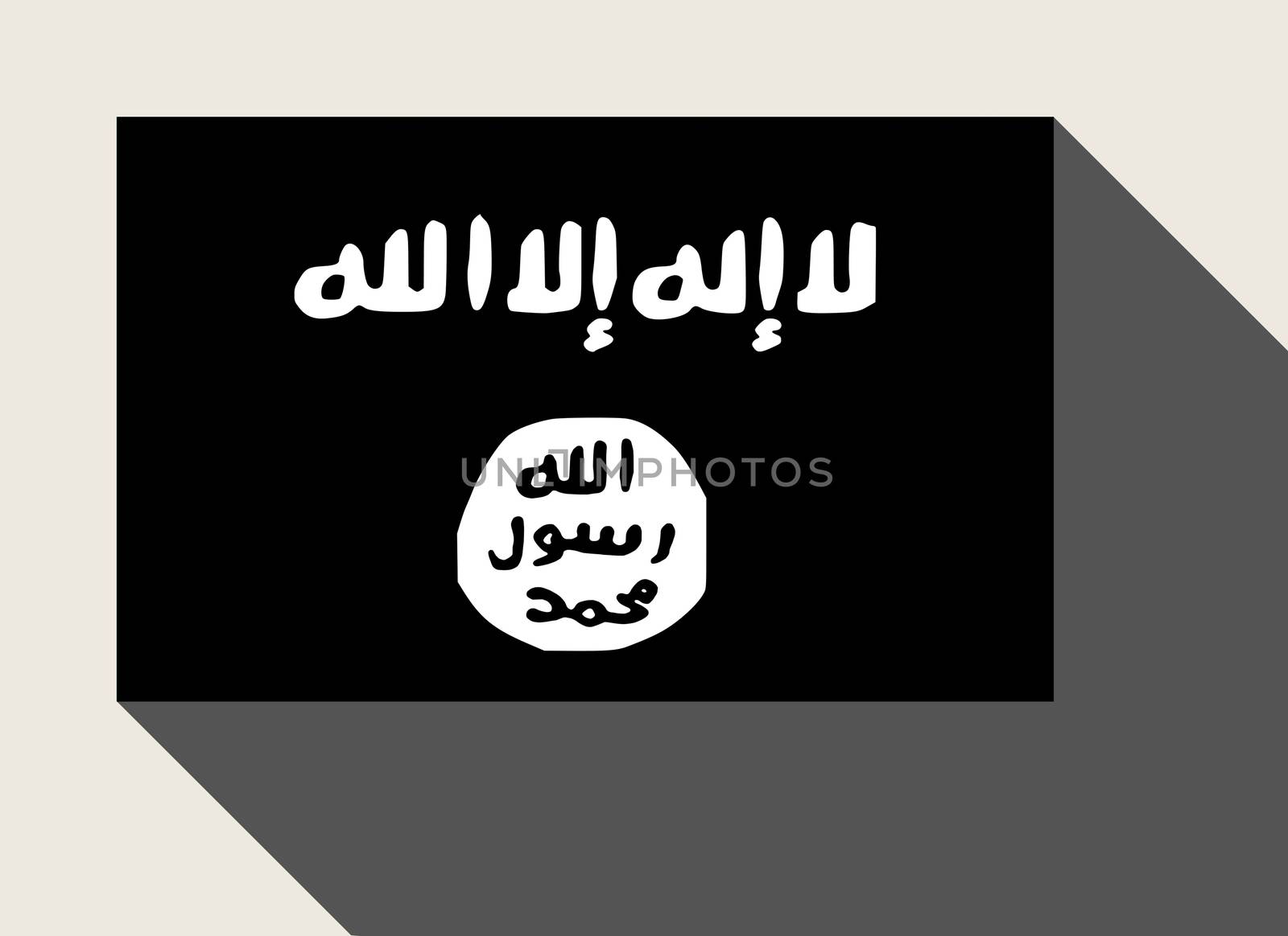 ISIS flag in flat web design style by speedfighter
