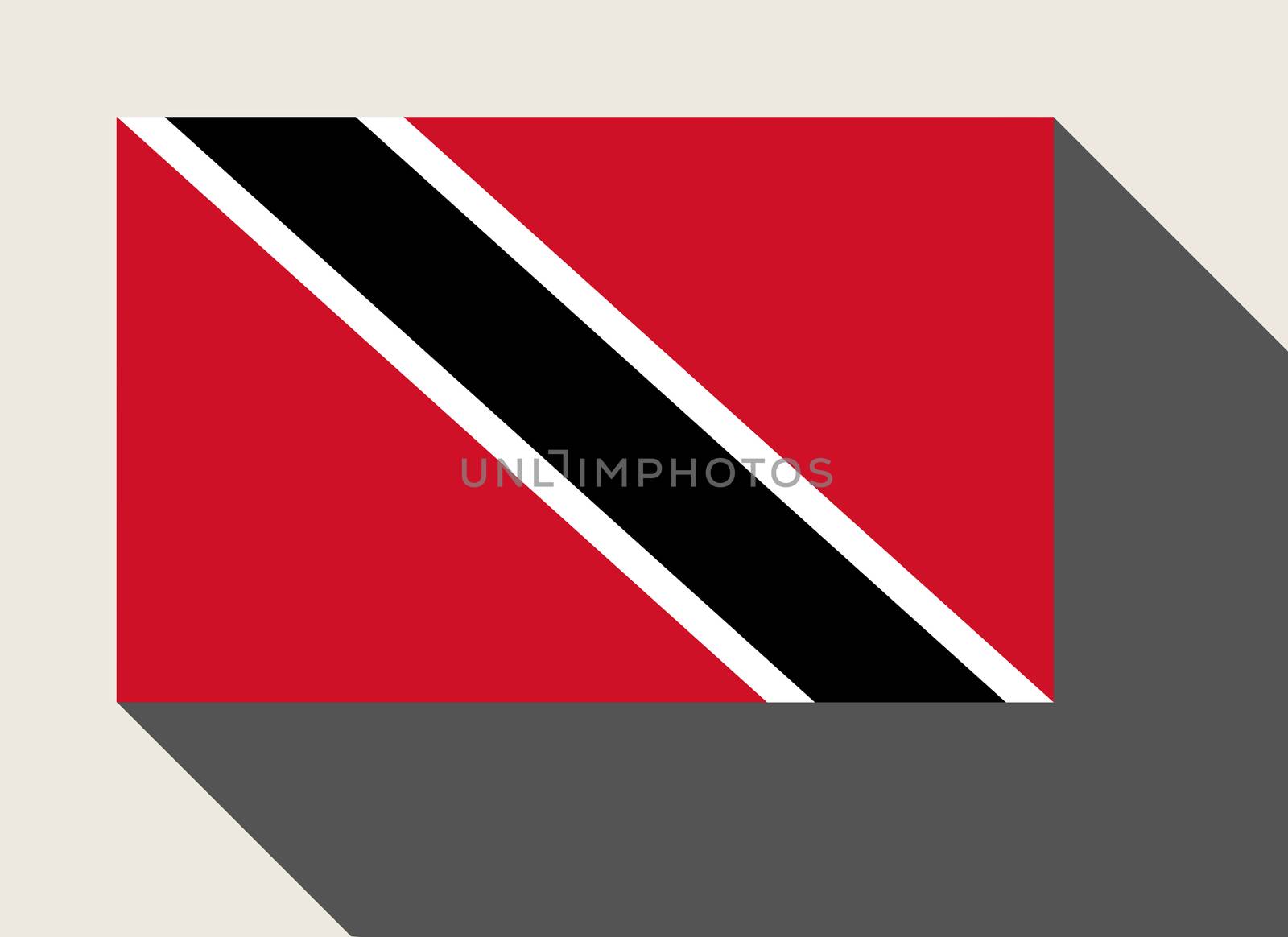 Trinidad and Tobago, flag in flat web design style.