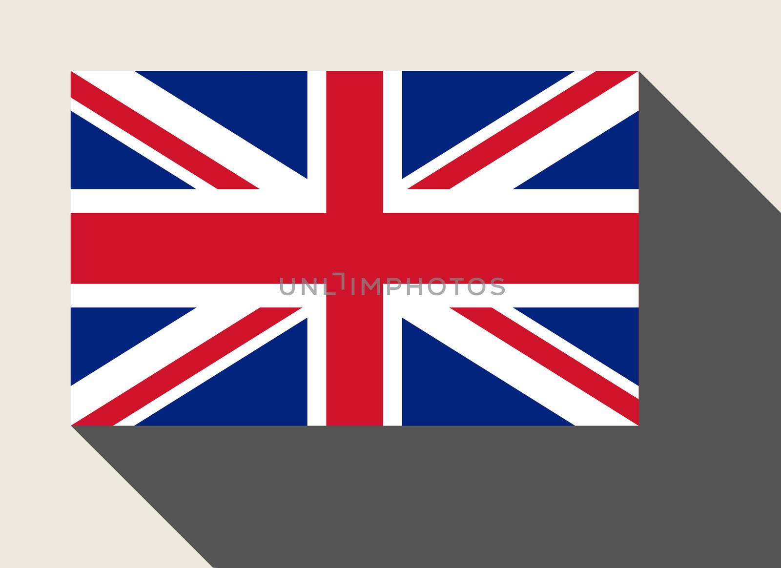 United Kingdom flag in flat web design style.