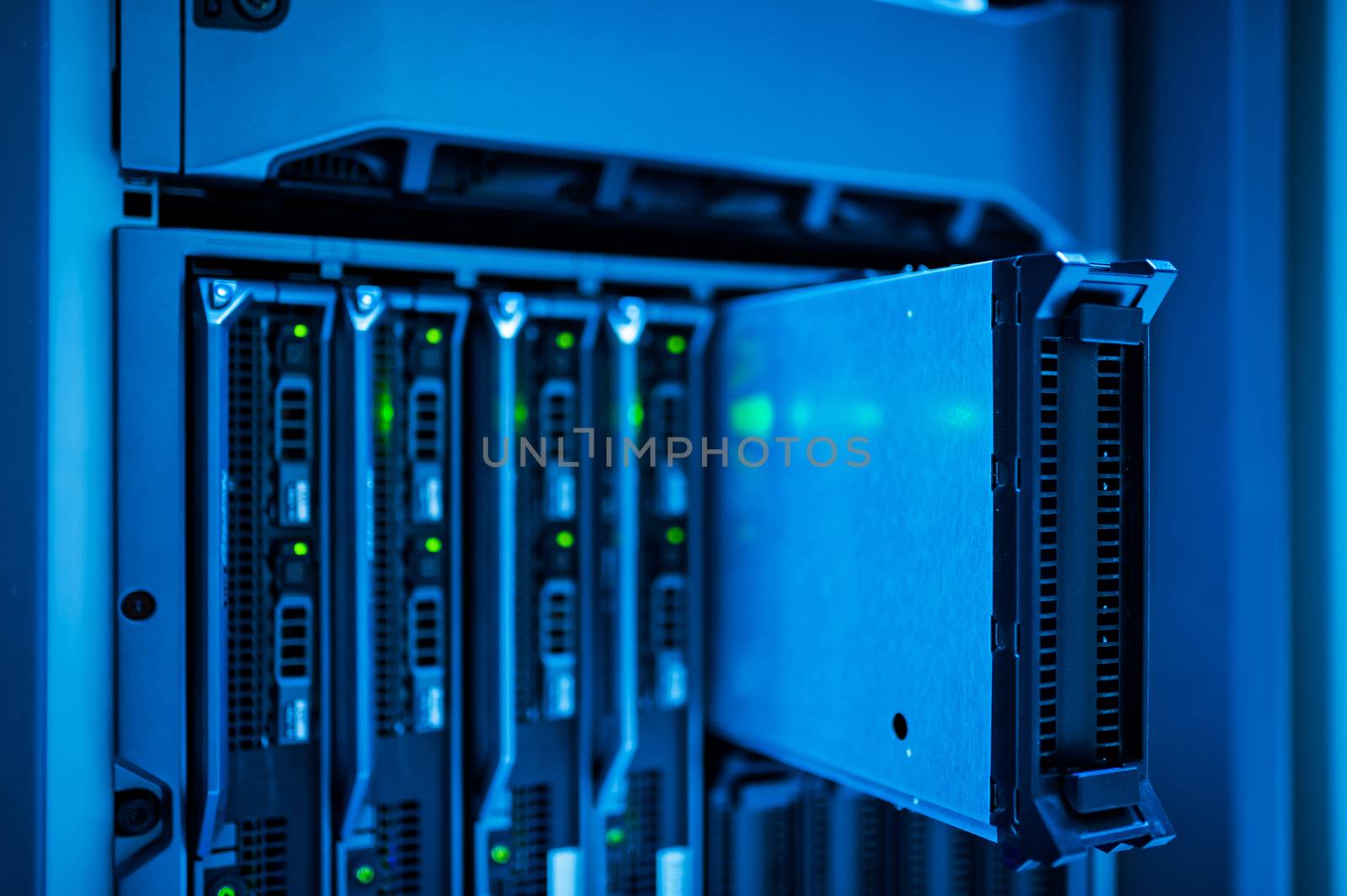 Network servers in data room .