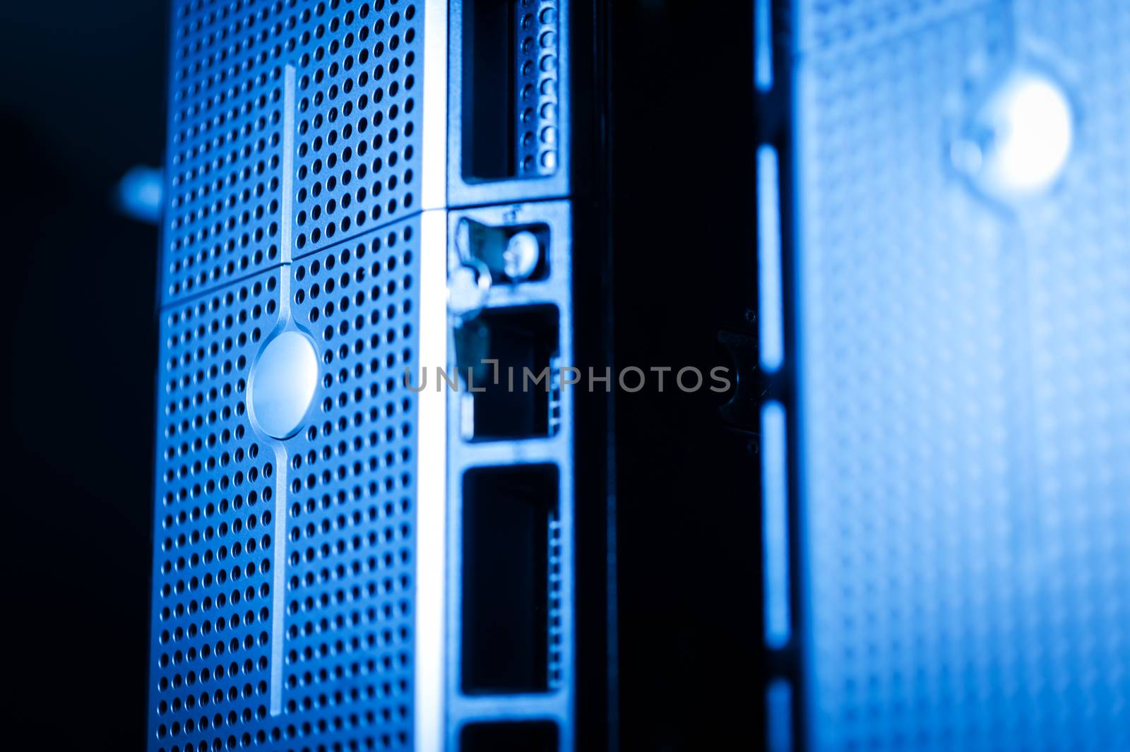 Network servers in data room .