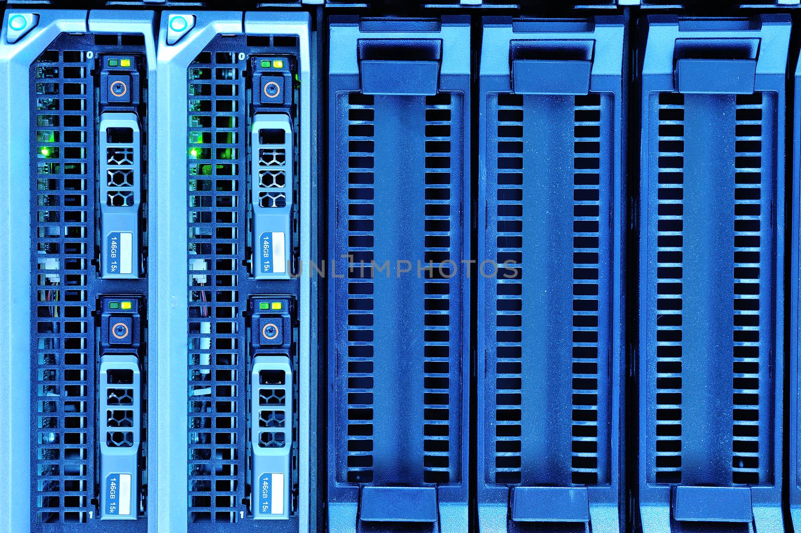 An Network servers in data room .