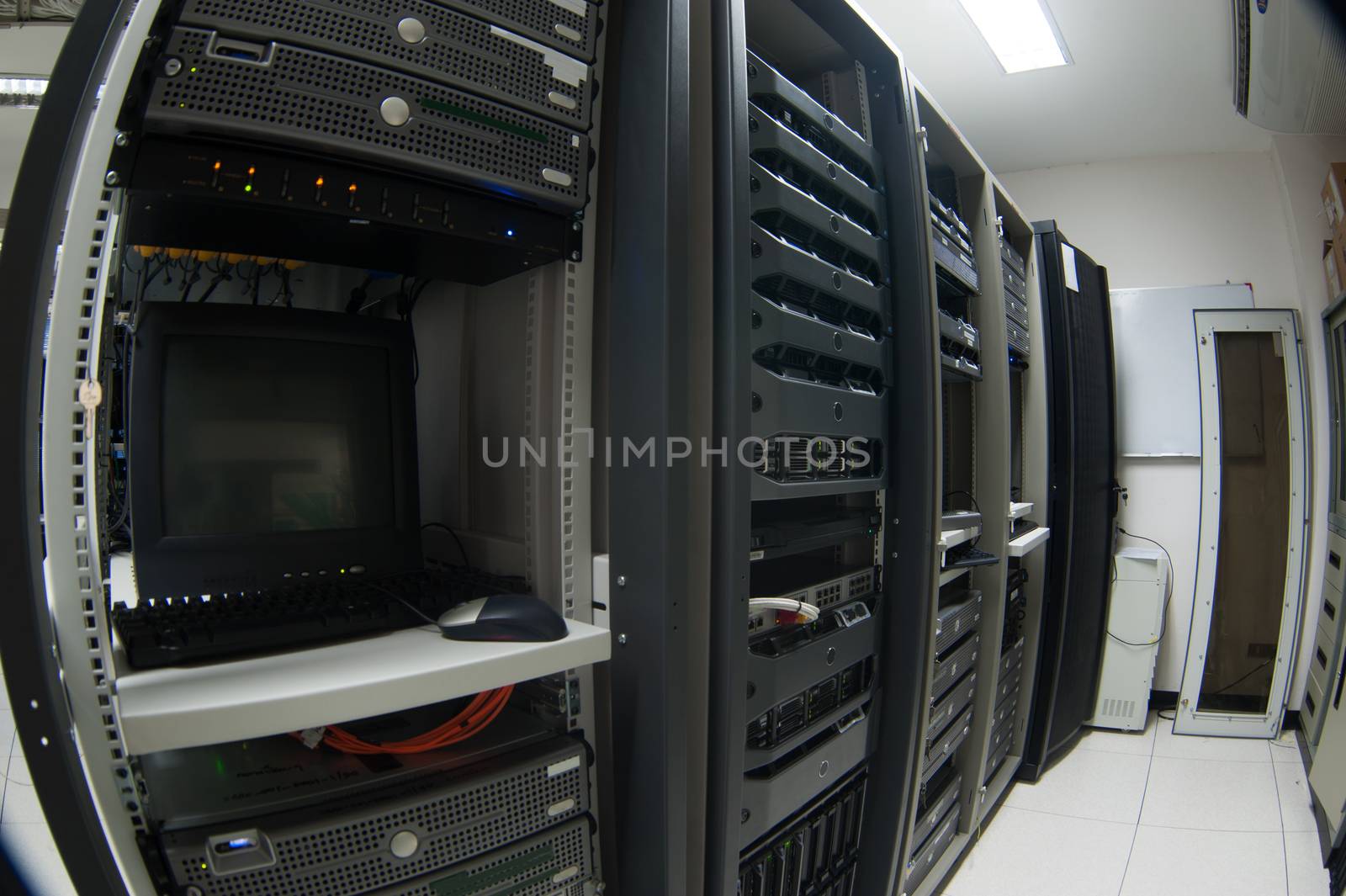 An Network servers in data room .