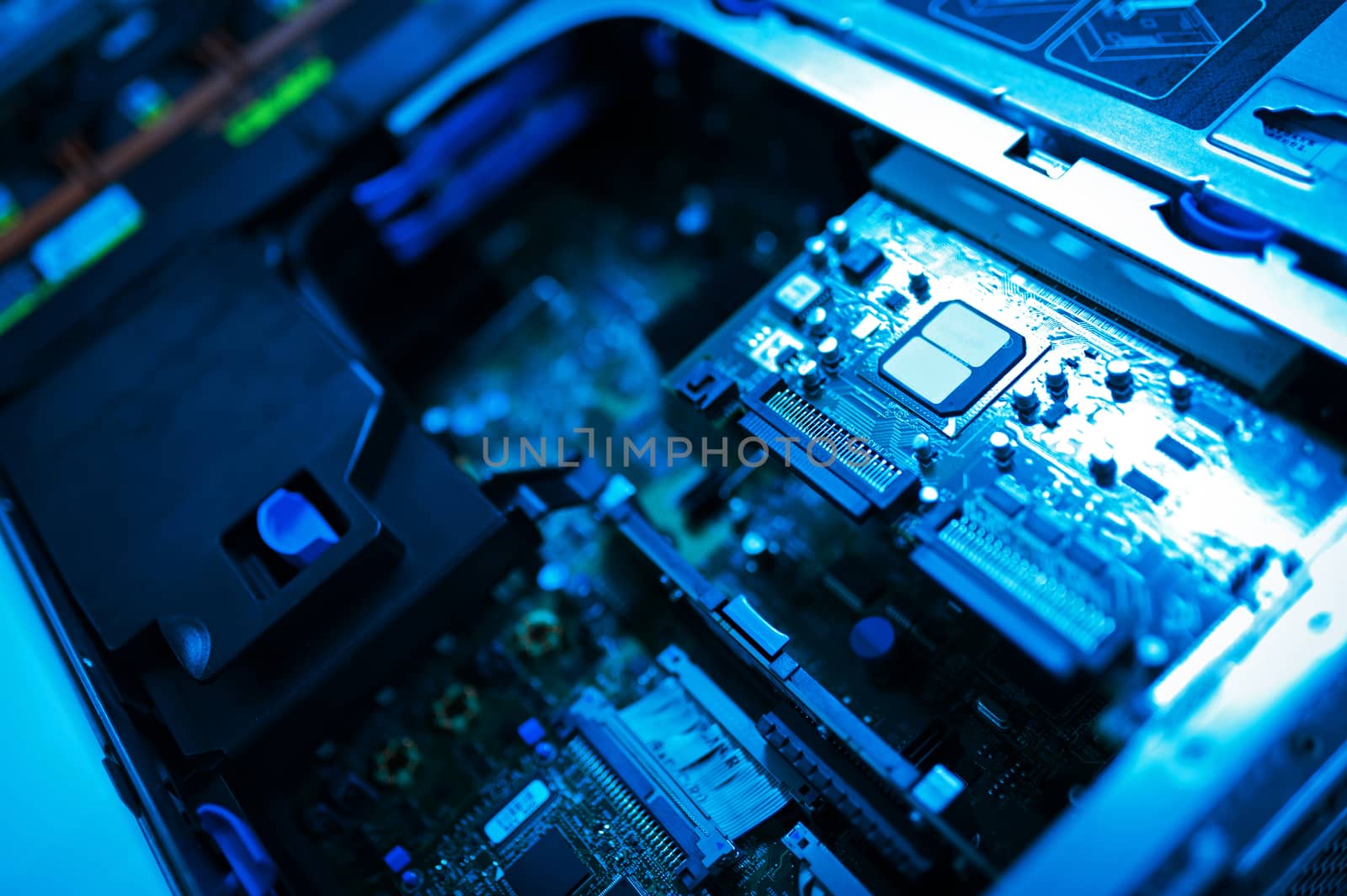 An Cutcuit electronic on motherboard .