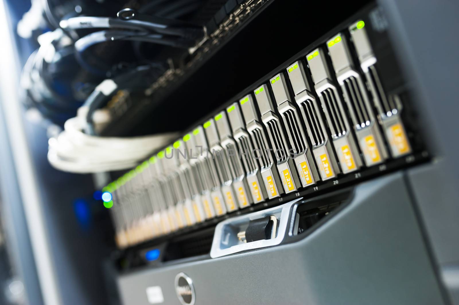 An Network servers in data room .