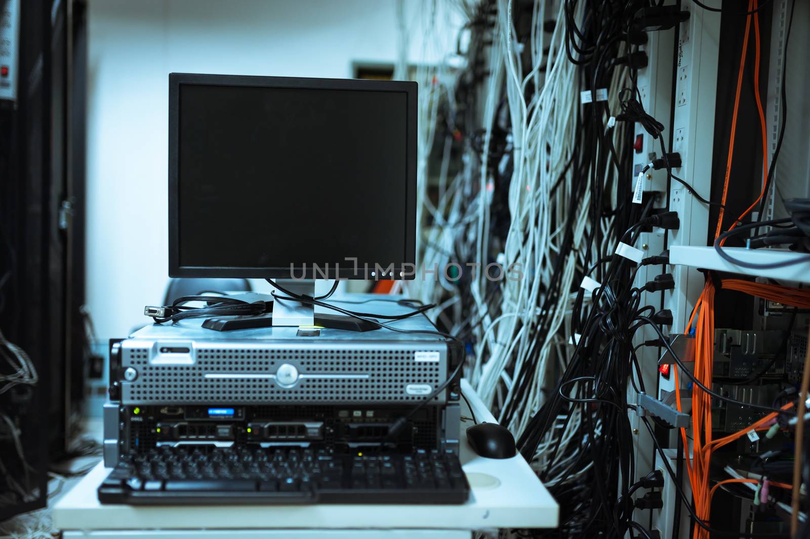 An Network servers in data room .