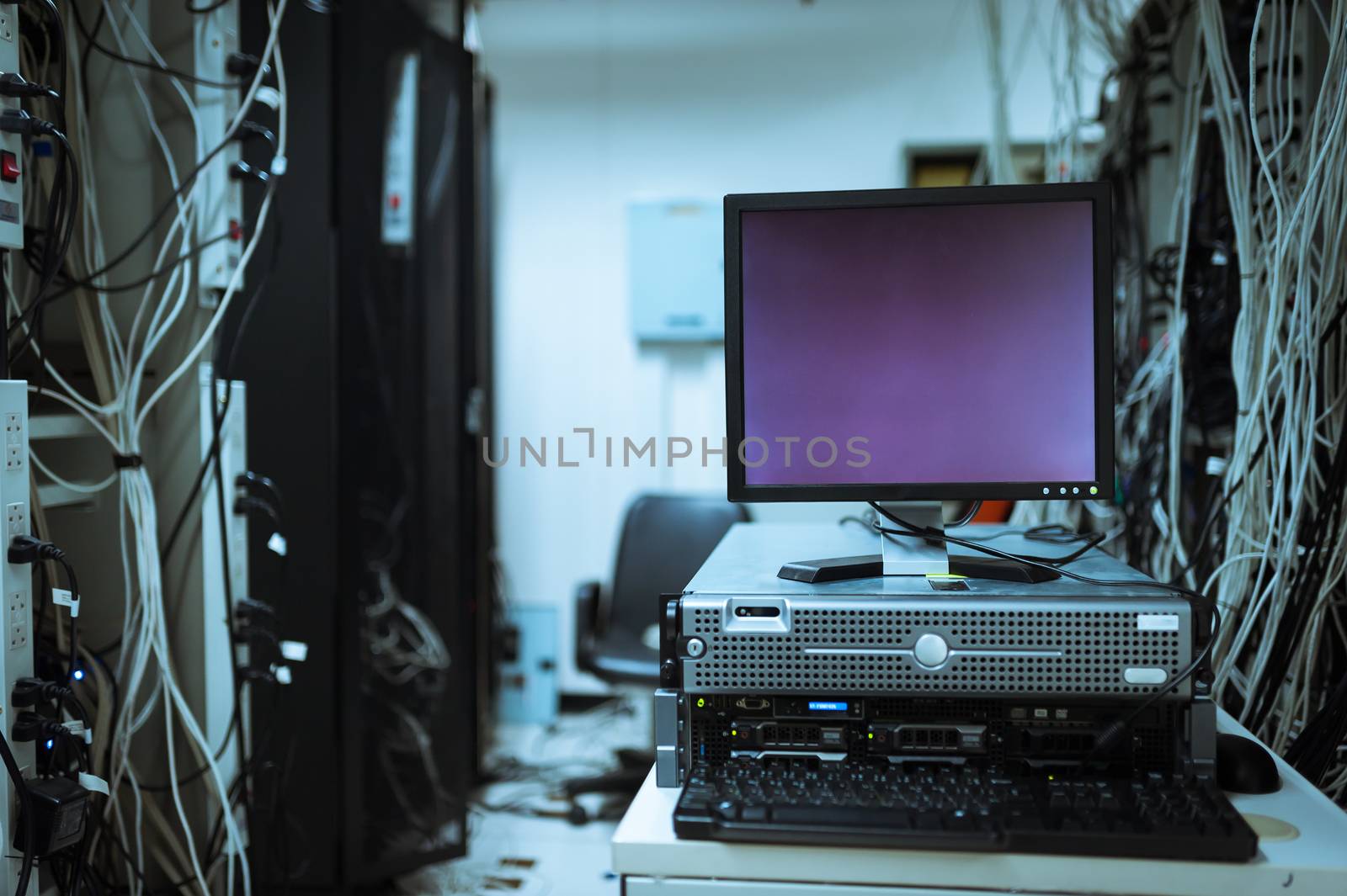 An Network servers in data room .