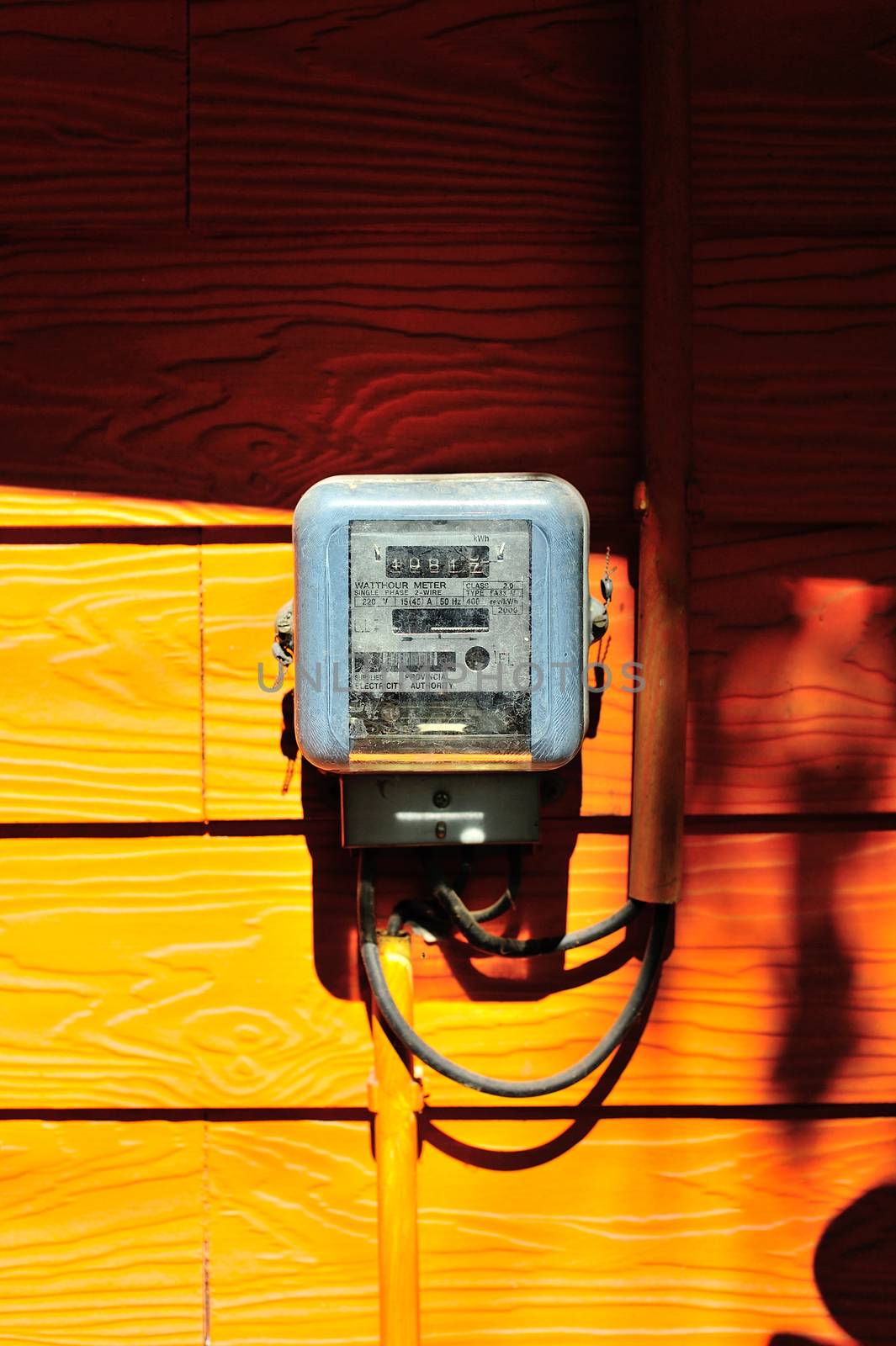 An Smart Meter in soft light .