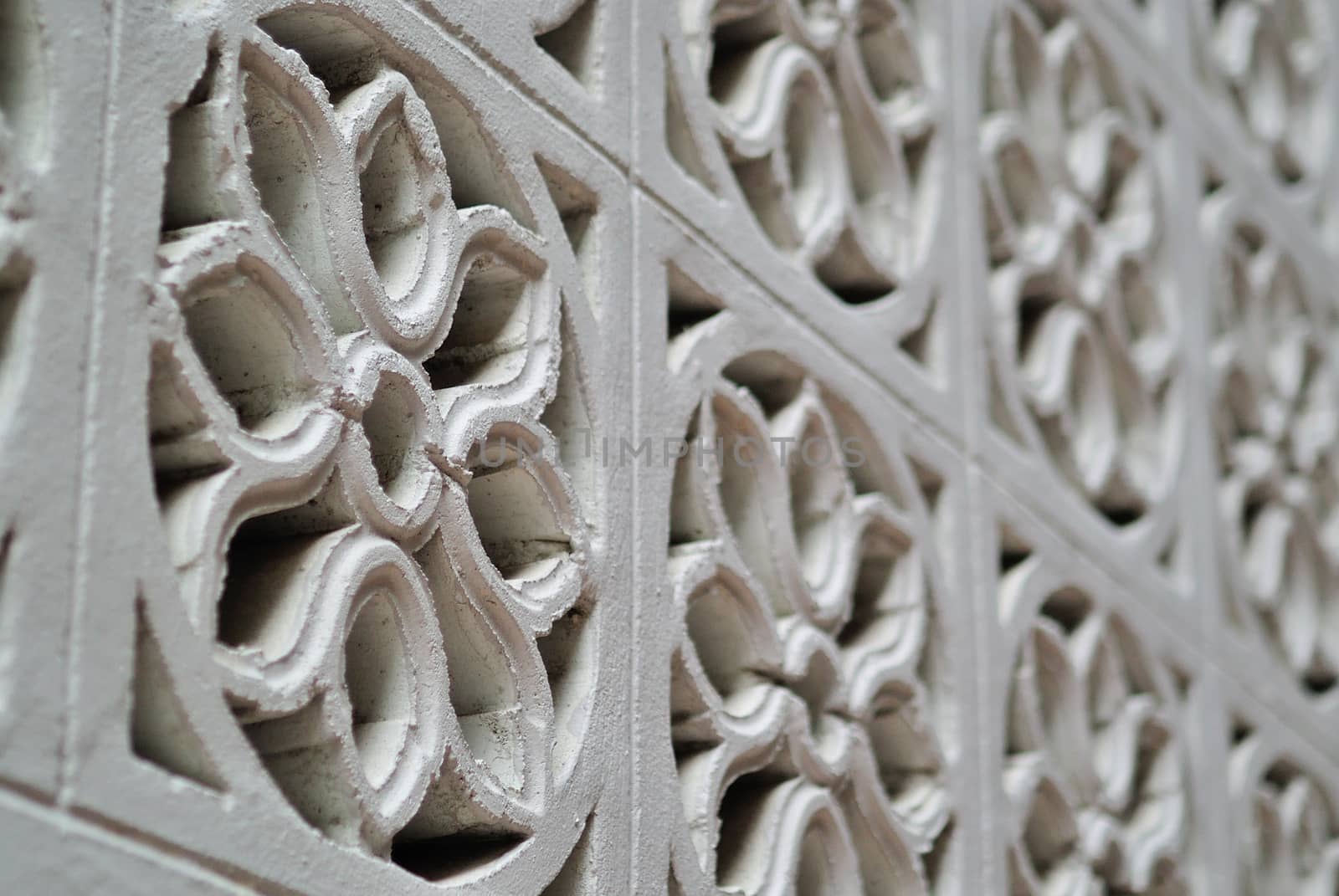 Carved flower concrete texture background .