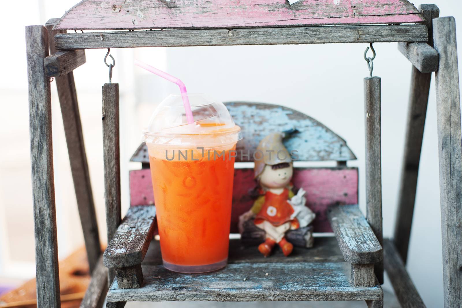 An Carrot juice in soft light .