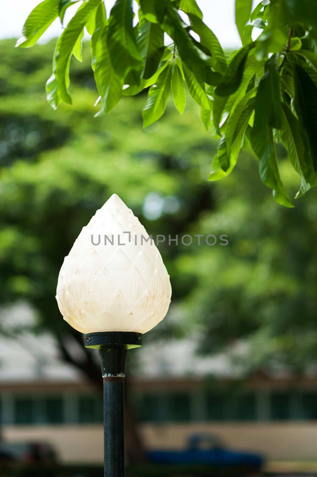 An Lamp light in studio place .