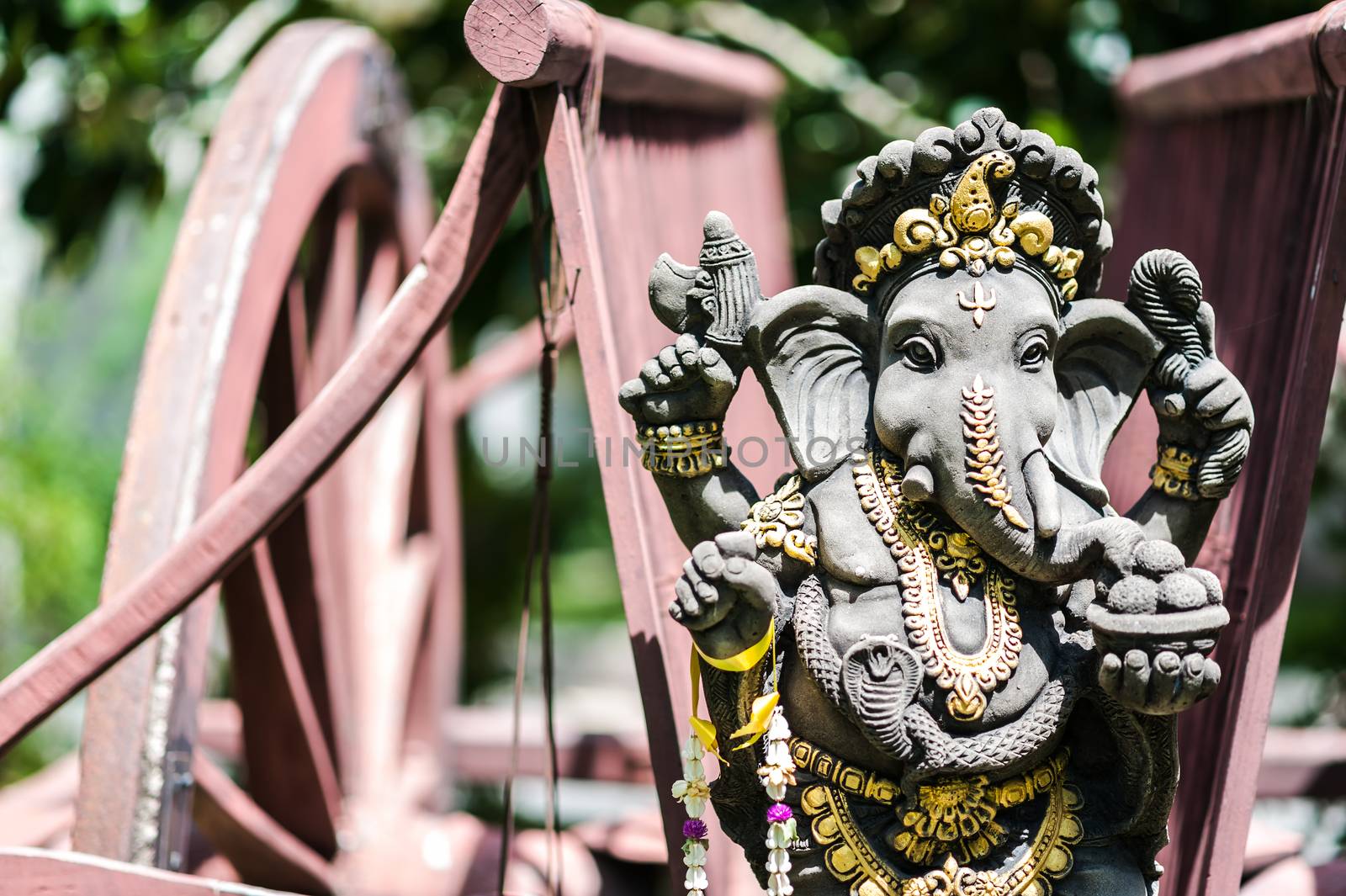 An Ganesha made of stone in Thailand .