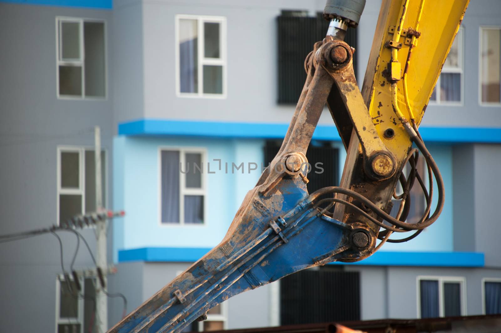 An Machine Drilling in Construction place .