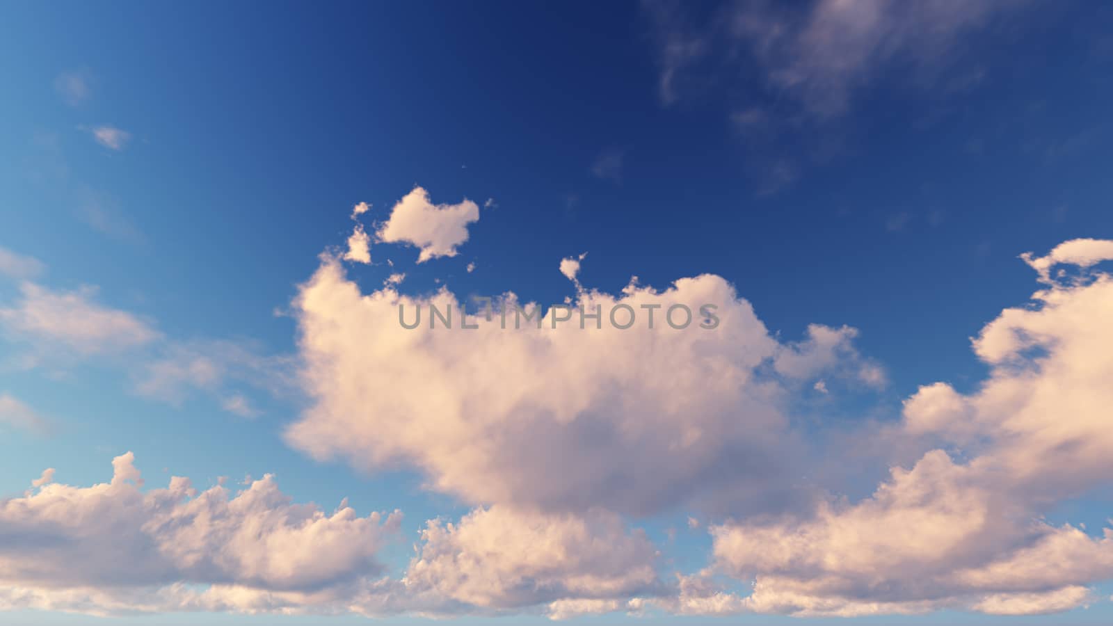 Cloudy blue sky abstract background, 3d illustration by teerawit