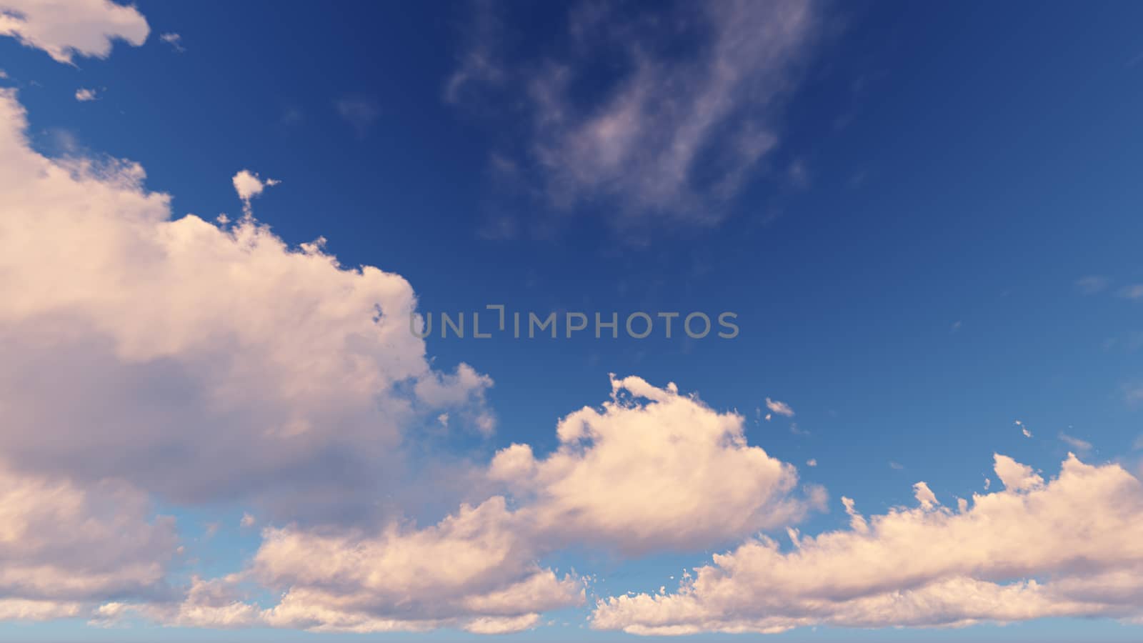 Cloudy blue sky abstract background, 3d illustration by teerawit