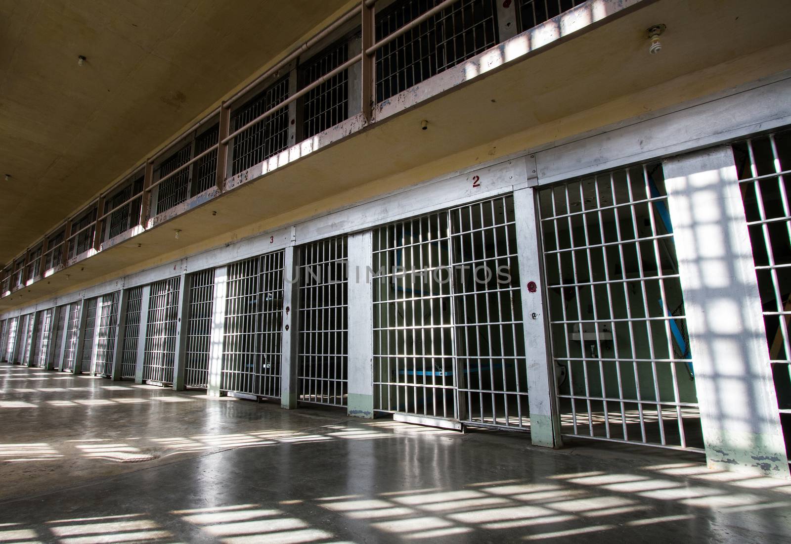Prison cells all locked up