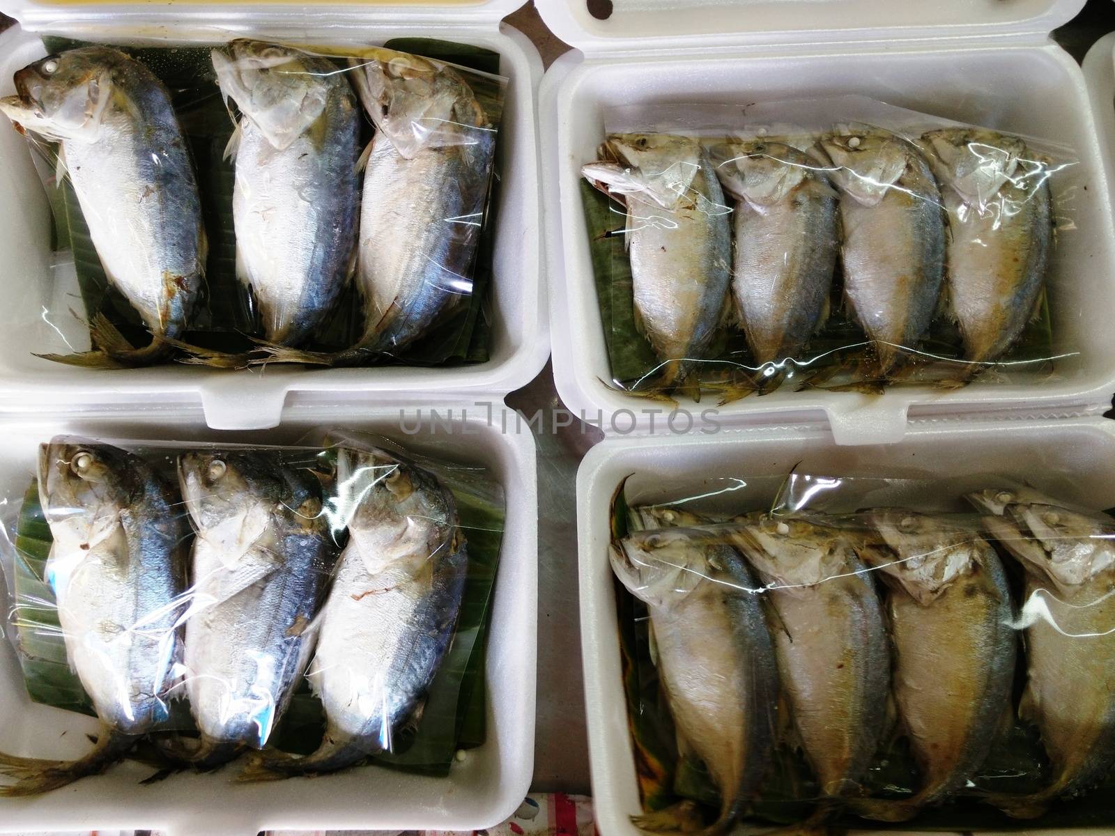 Salted  Mackerel Package selling in the Market