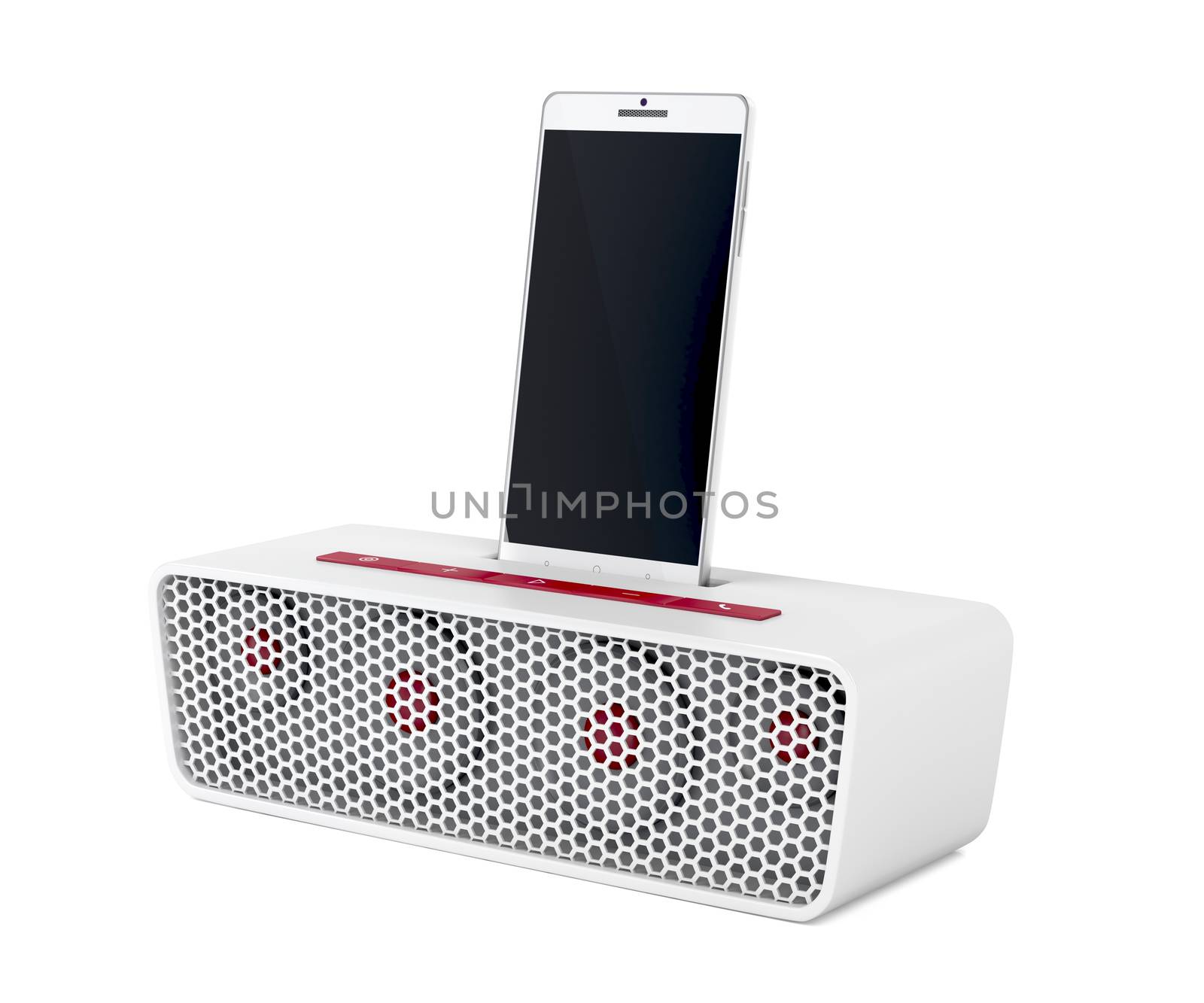 Docking station speaker and smartphone by magraphics