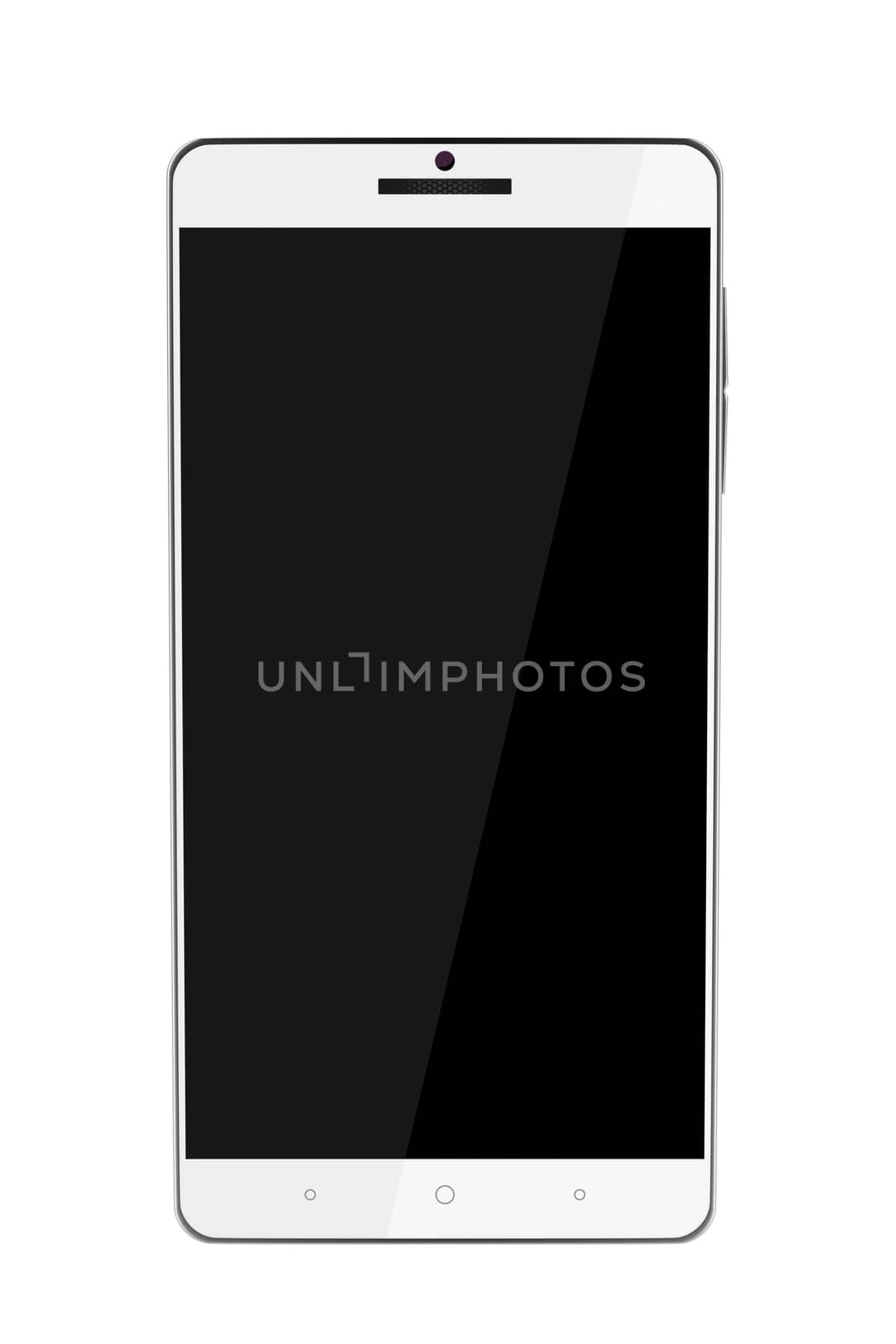 Front view of white smartphone by magraphics