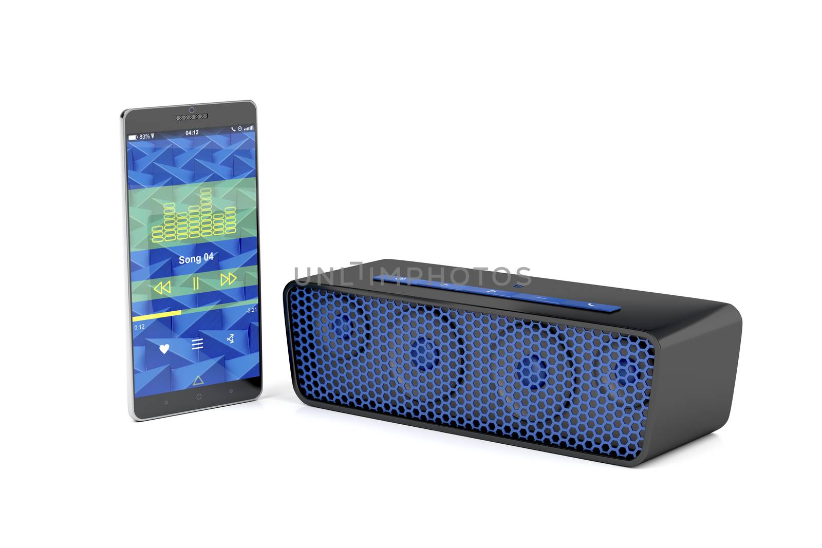 Smartphone and bluetooth speaker by magraphics