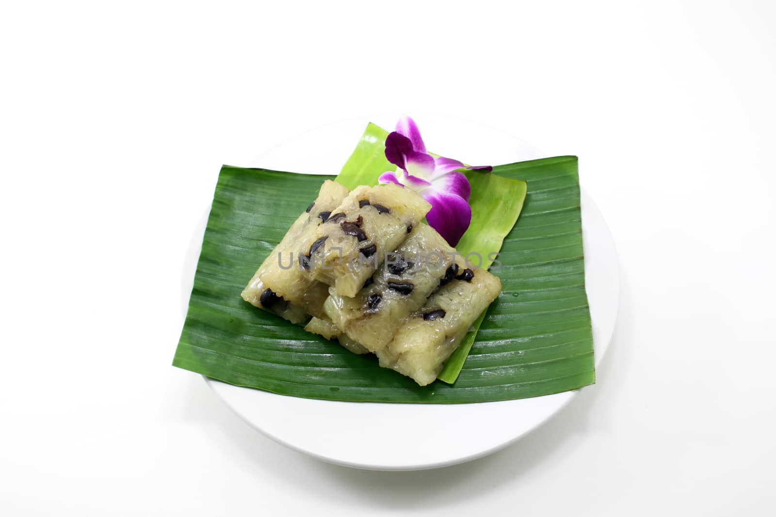 Traditional Thai dessert isolate white background