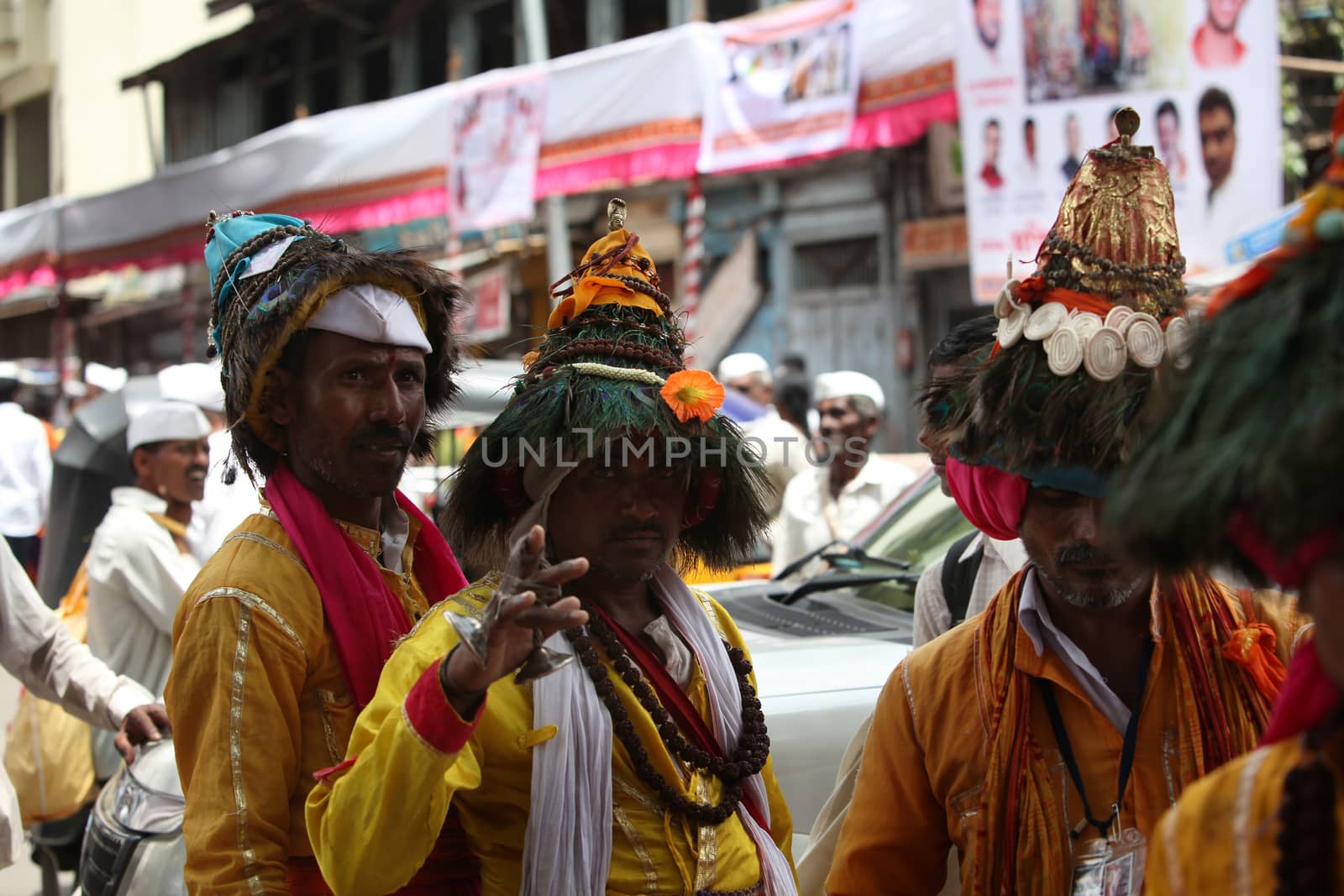 Pune, India  - ‎July 11, ‎2015: A group of traditional Vasud by thefinalmiracle