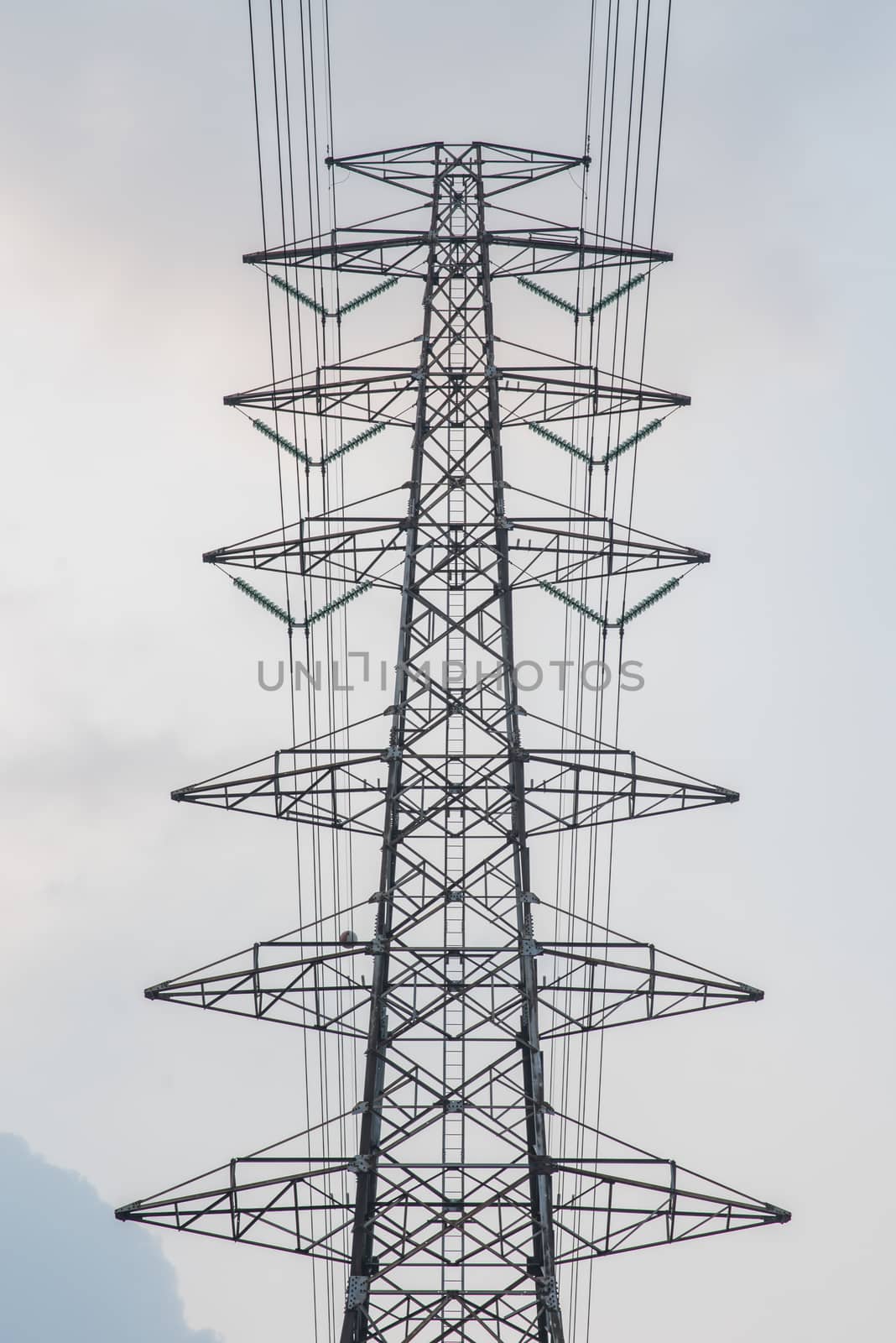 Close up of Electric Transmission Tower