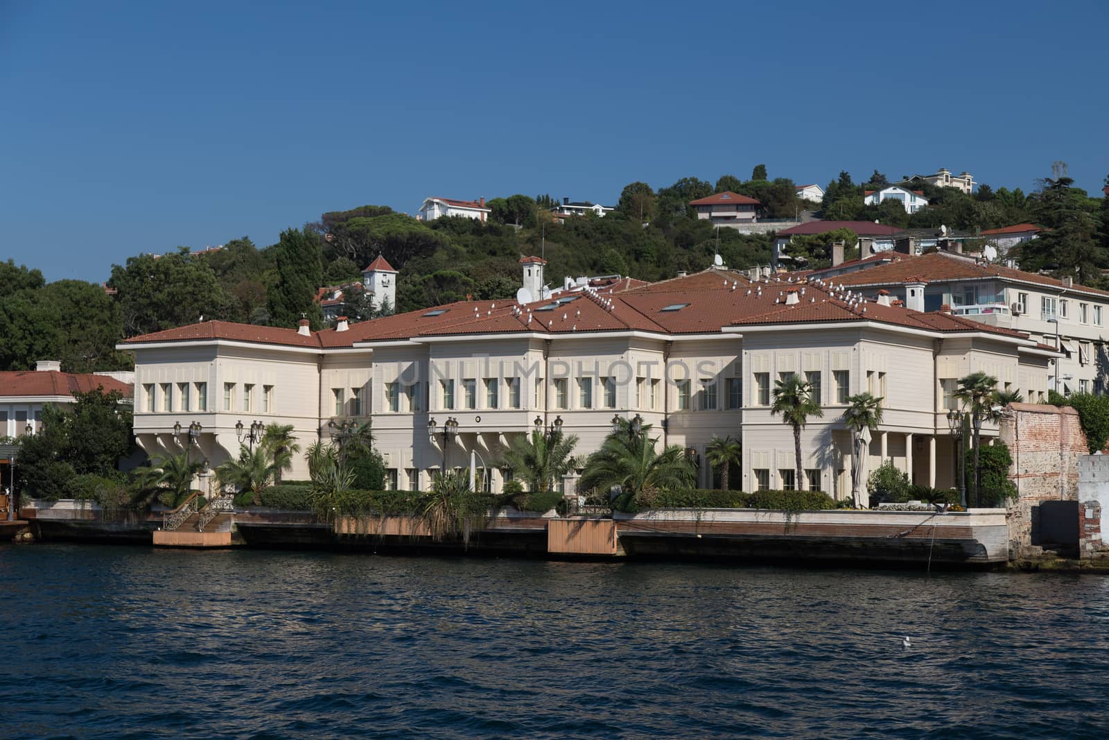 Building in Bosphorus Strait, Istanbul City, Turkey