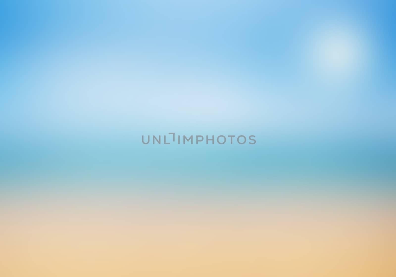 Blurred nature background. Background with beaches, turquoise waters and white clouds and a bright sun light. Summer holiday concept.