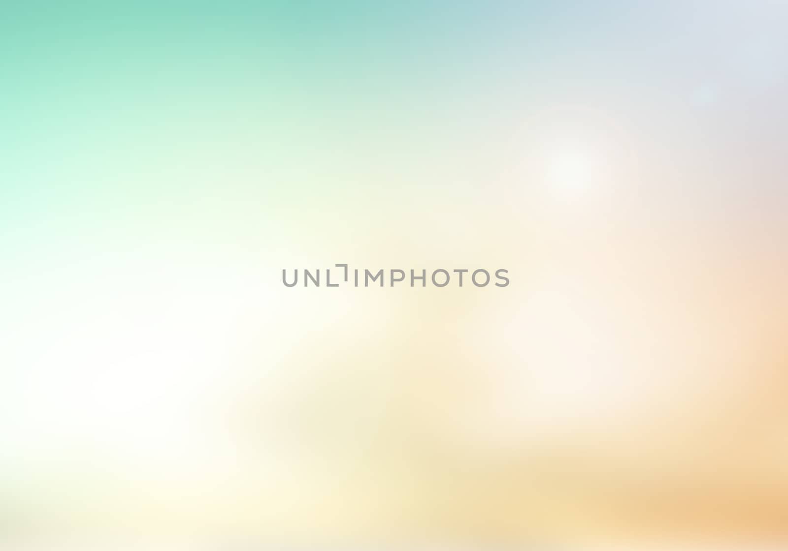 Blurred nature background. Background with beaches, turquoise waters and white clouds, and a bright sun light. Summer holiday concept.