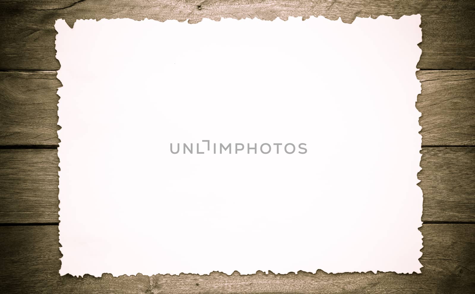 paper on wood background