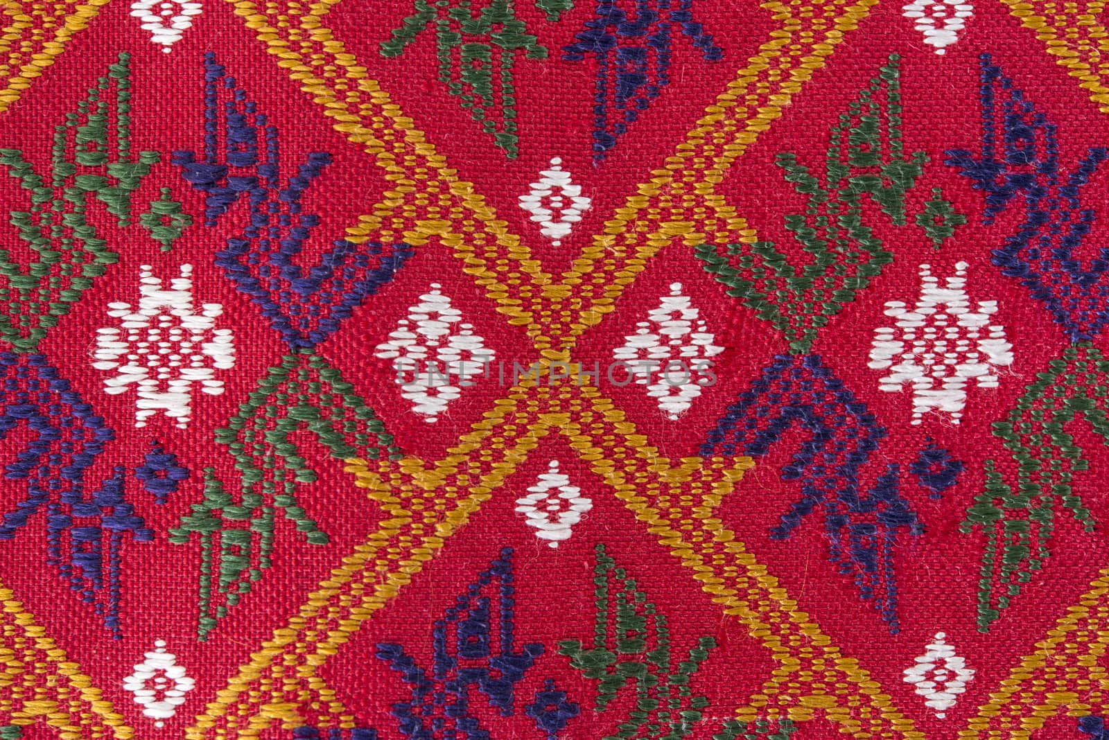 Thailand silk production of crafts in beautiful patterns