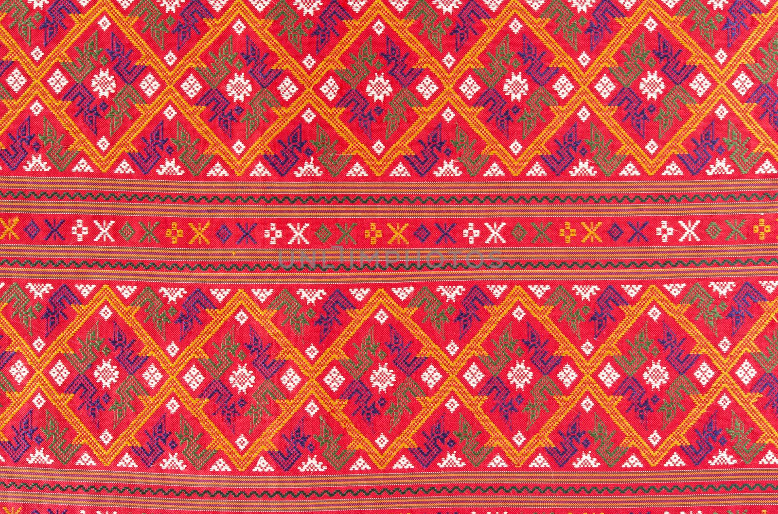 Thailand silk production of crafts in beautiful patterns