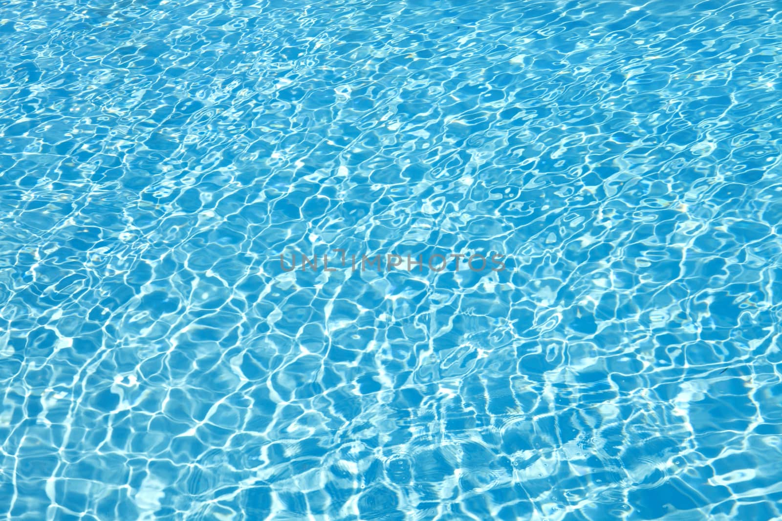 View of nice blue swimming pool water surface