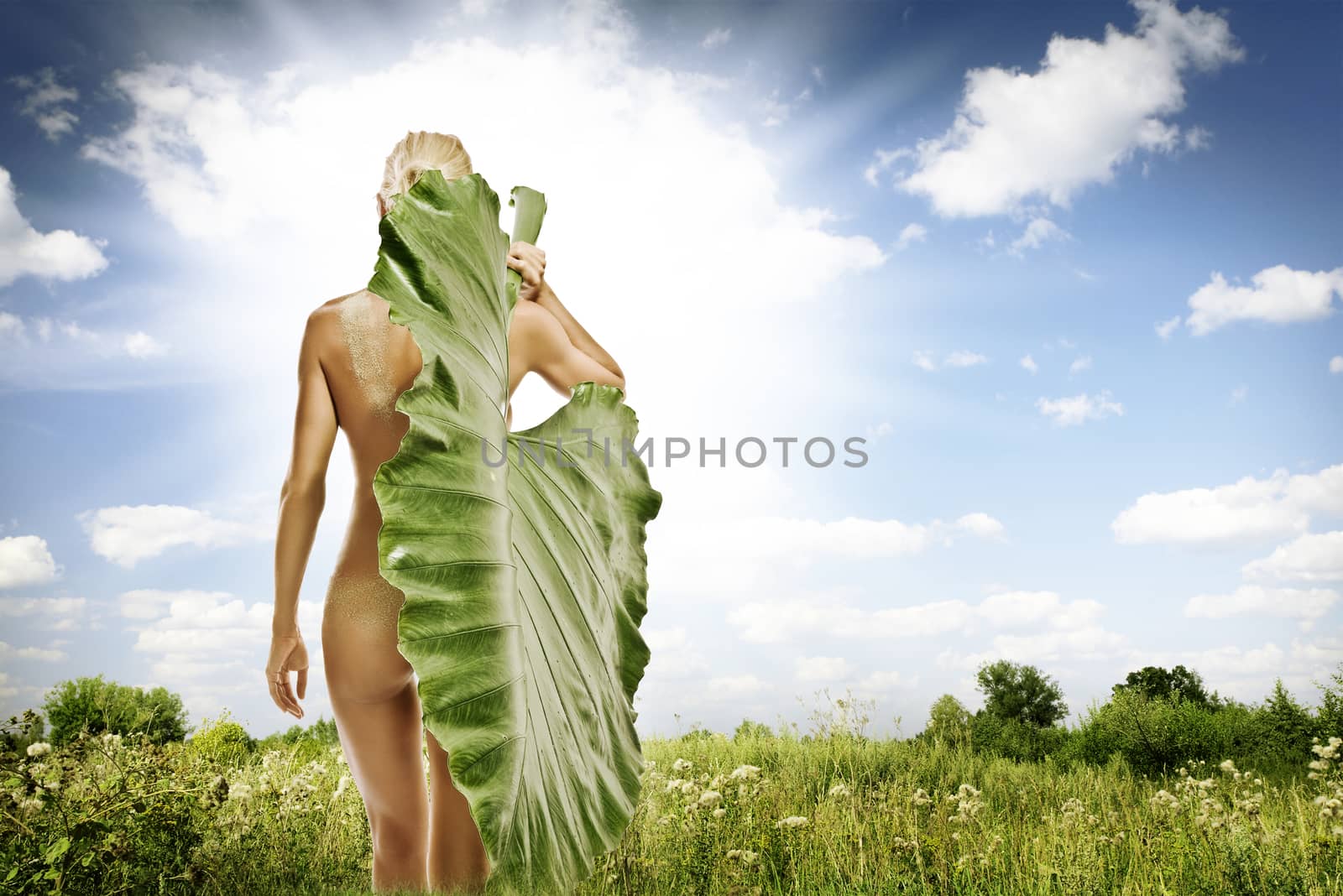 High key portrait of young beautiful woman  on clolr background