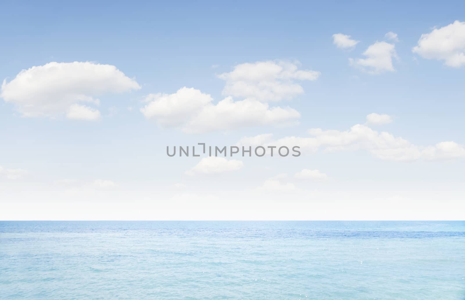 view of nice  blue ocean surface and cloudy sky