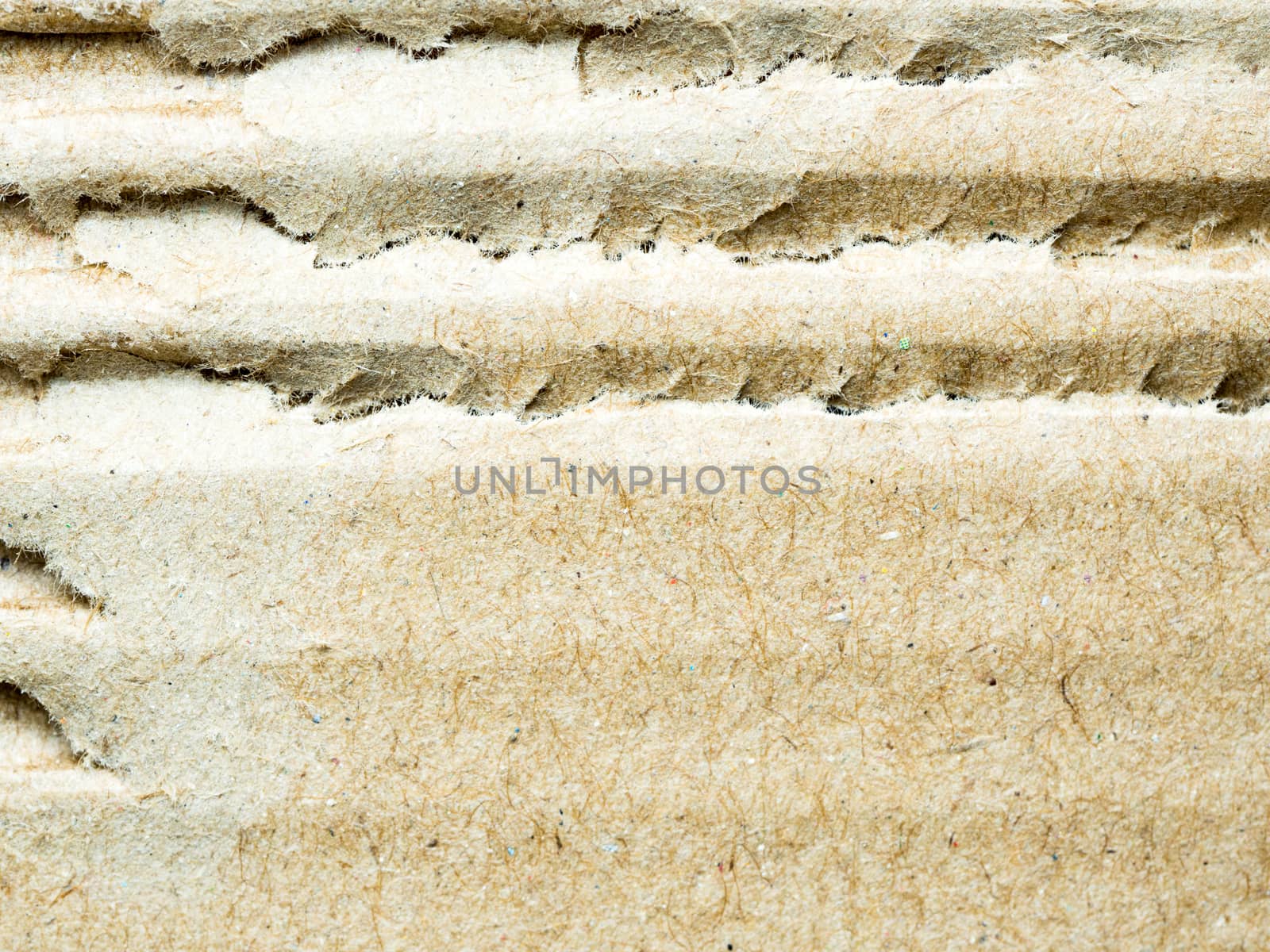close up scratch  brown corrugated cardboard, abstract backgroun by APTX4869