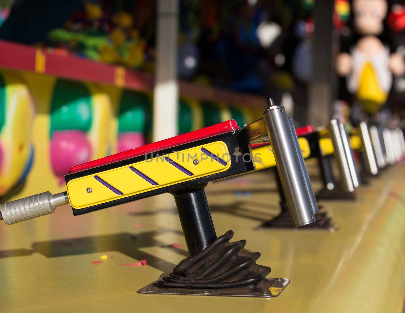 Squirt guns at the carnival on the midway. Shoot the target and win a prize!
Photo taken on: June 17th, 2015