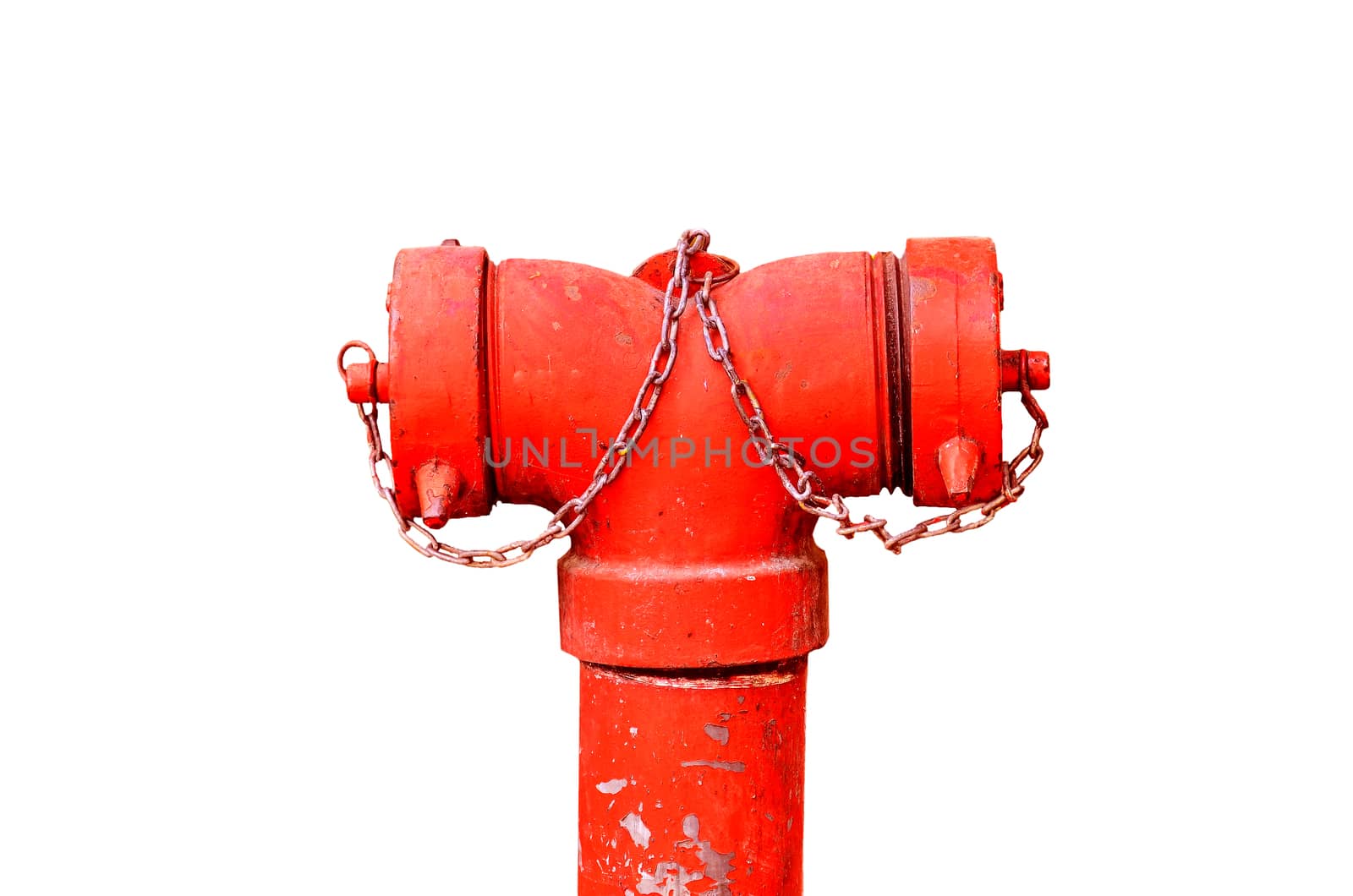 Head fire red on white background