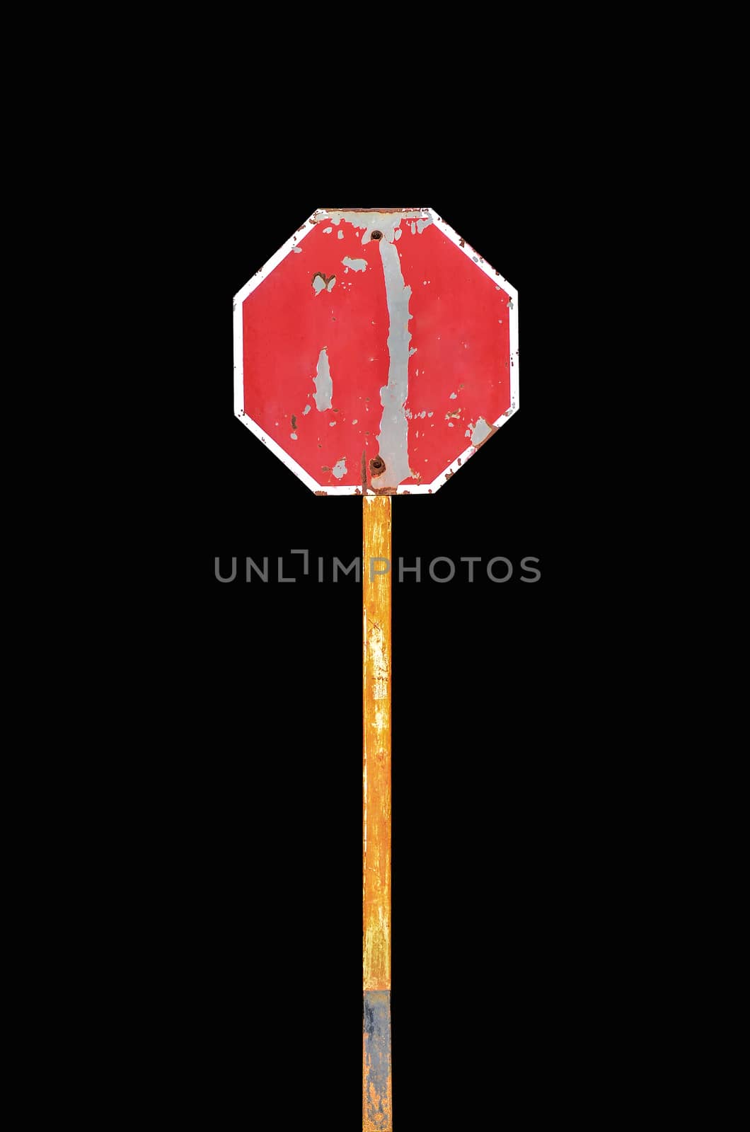 Old Traffic Signs on black background