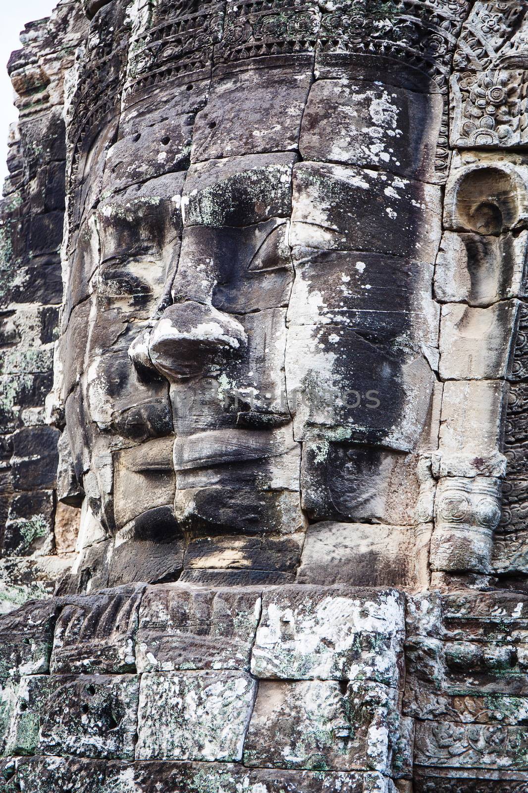 Ancient bas-relief in Cambodia by gorov108