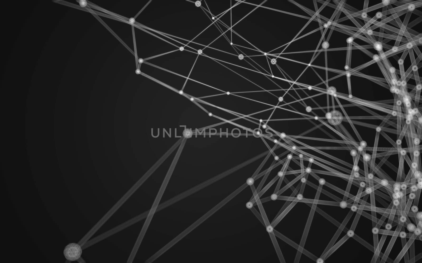 Abstract polygonal space low poly dark background  by teerawit