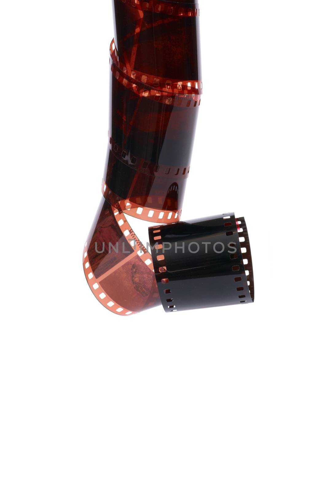 Photographic film isolated on the white background