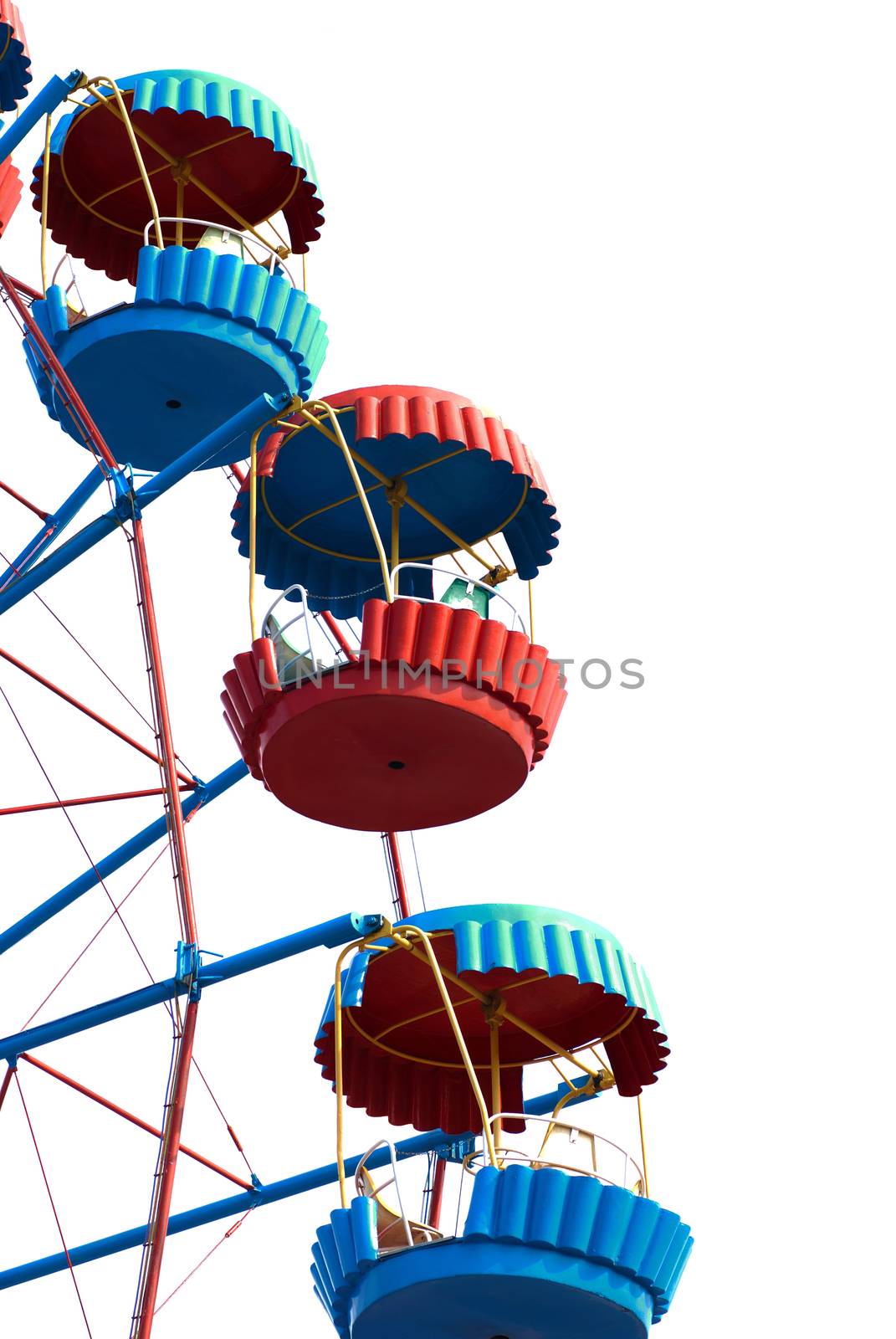 Ferris wheel isolated on the white background