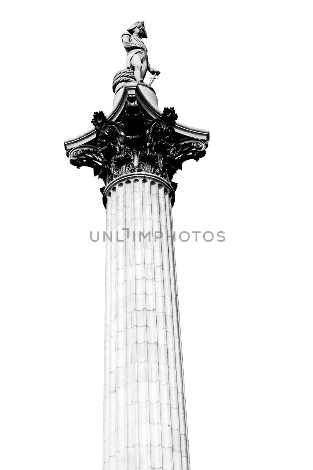 column in london england old architecture and sky